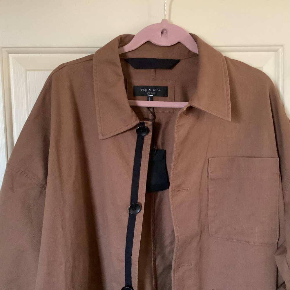 RAG & BONE Mercer Corduroy Barn Jacket Chocolate SZ L - Picture 7 of 16